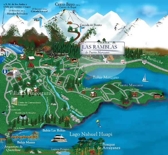 Mapa de Villa La Angostura imagen